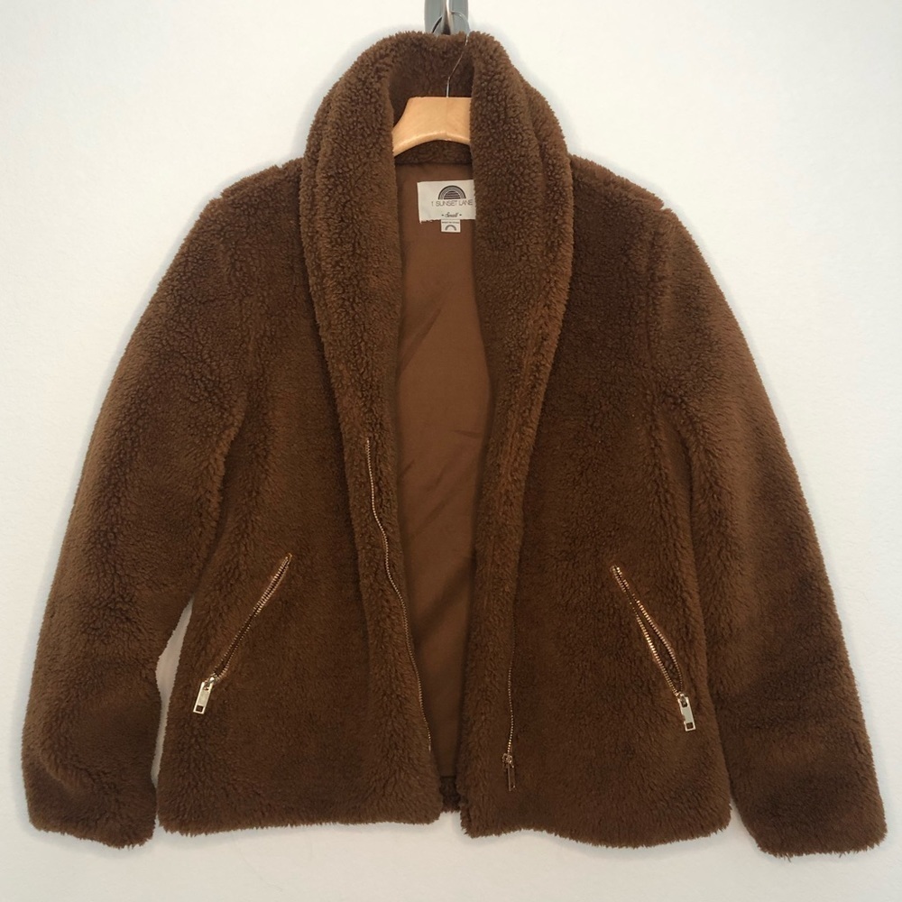 1 Sunset Lane Teddy Jacket Size Small - Picture 2 of 7